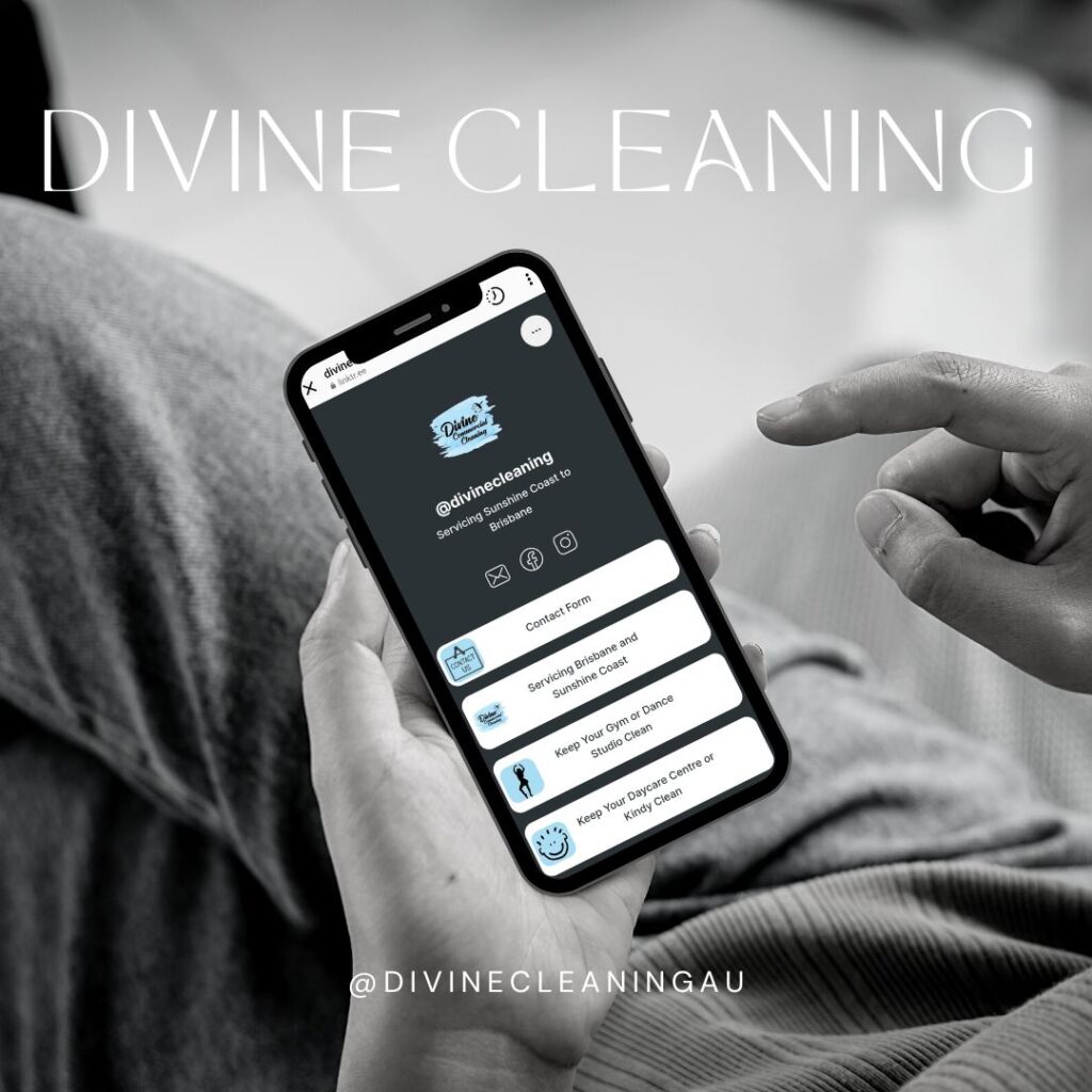 Divine Cleaning on phone