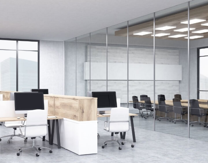 Image of office with glass walls