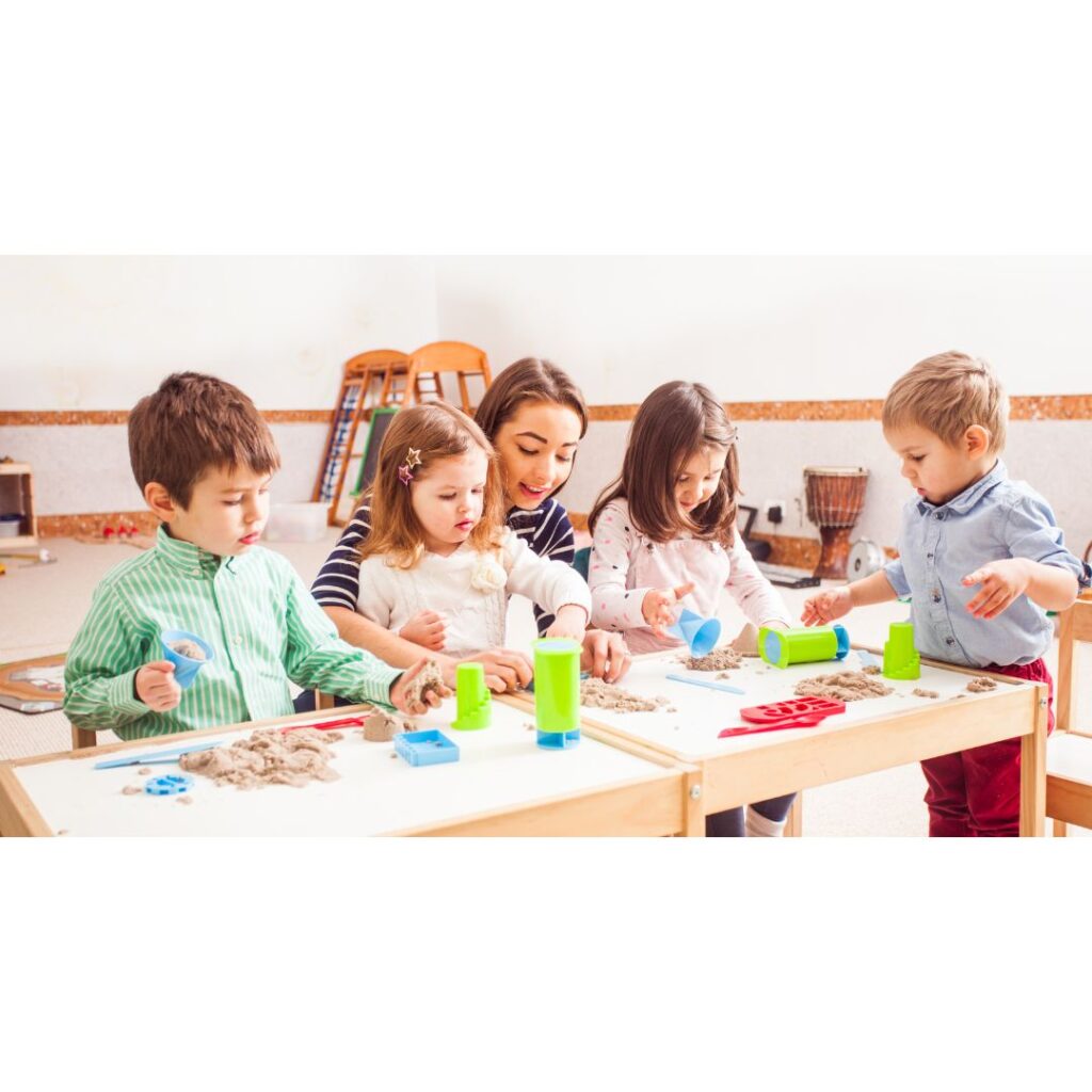 kids playing with sand