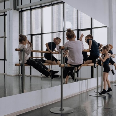 image of kids training and practicing