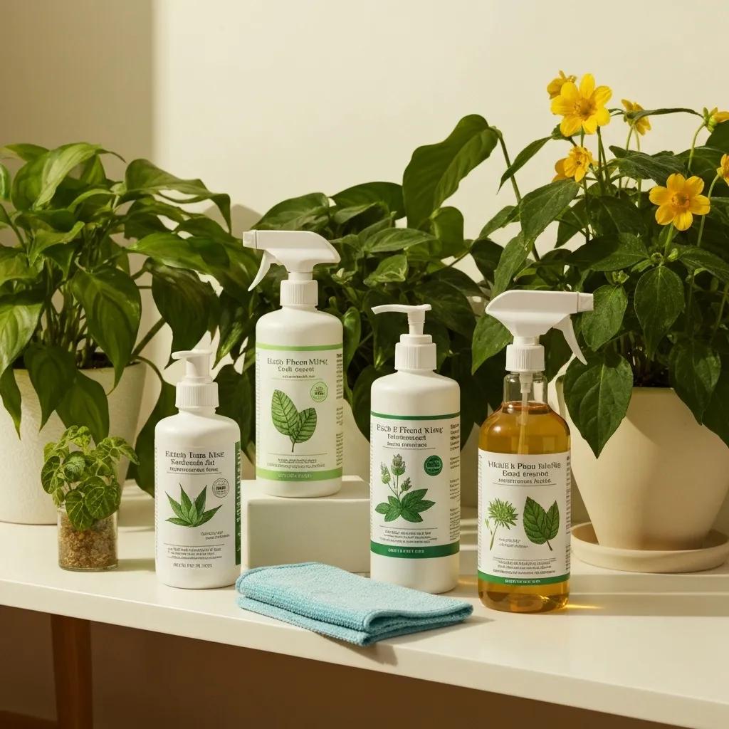 Eco-friendly cleaning products highlighting sustainability and health benefits