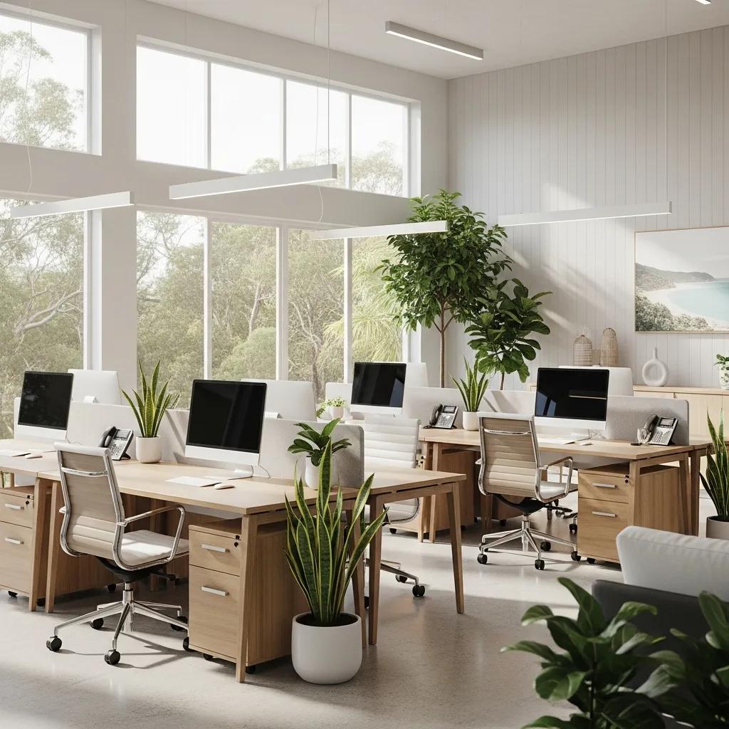 Clean and organized office space in Noosaville emphasizing professionalism and hygiene