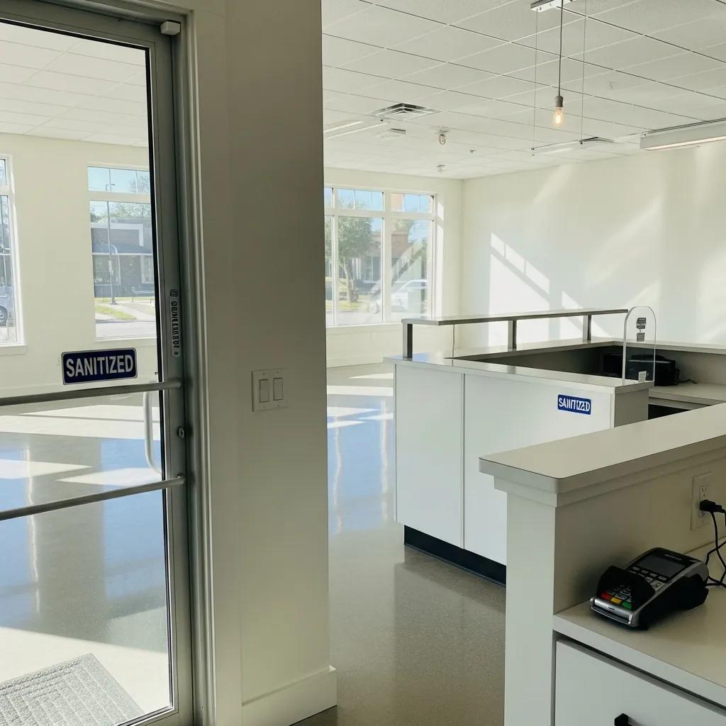 Clean and sanitized commercial space post-renovation, showcasing health and safety benefits of professional cleaning