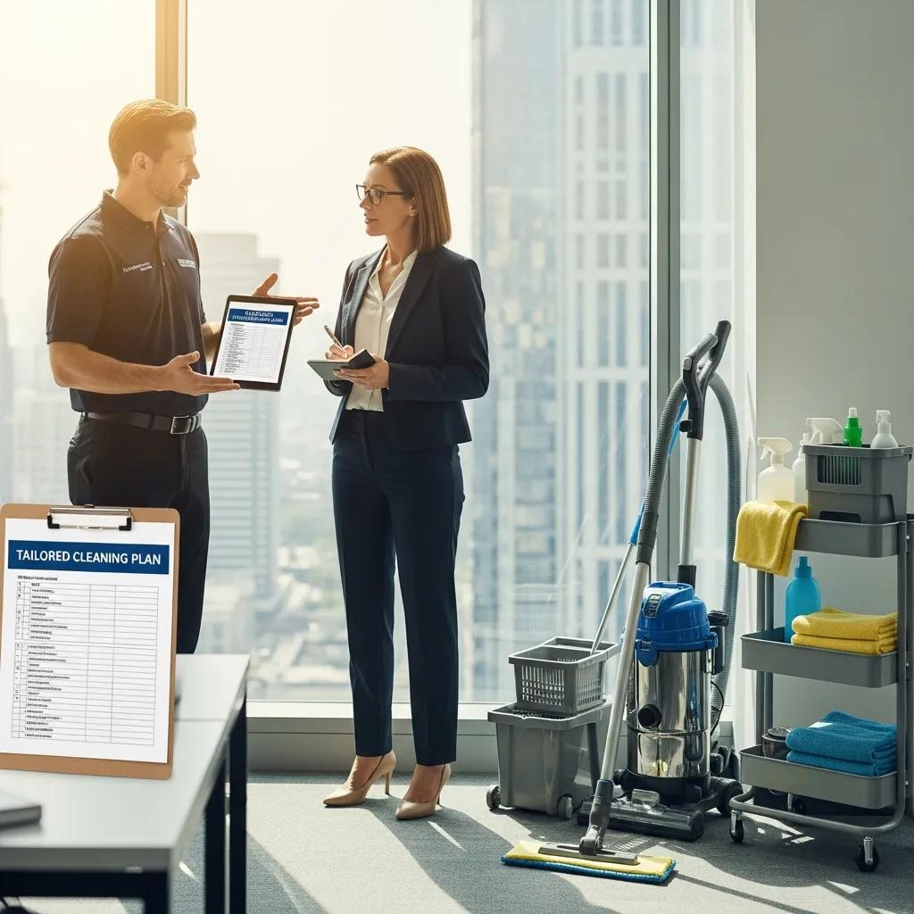 Site assessment for tailored cleaning solutions in an office setting