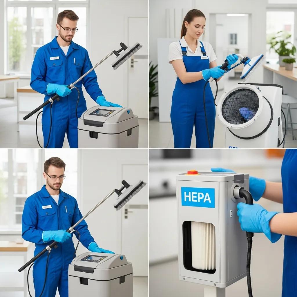 Electrostatic disinfection and HEPA filtration in a commercial setting