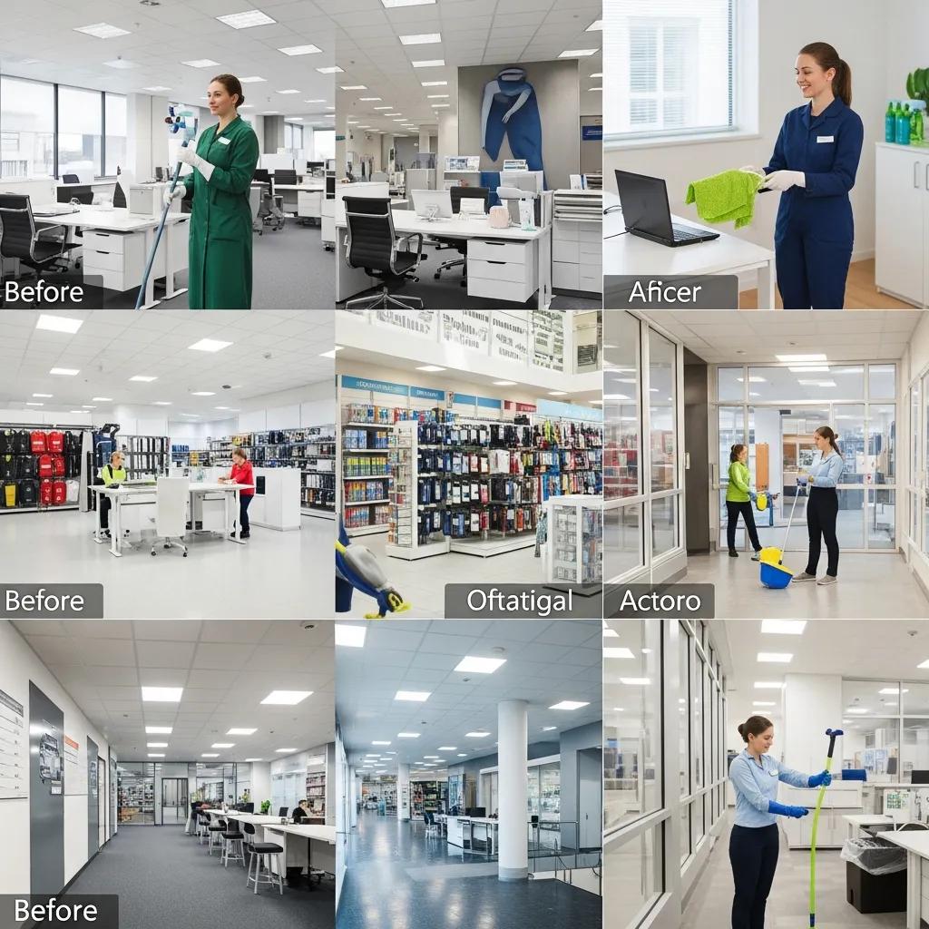 Before-and-after images showing results of eco-friendly cleaning