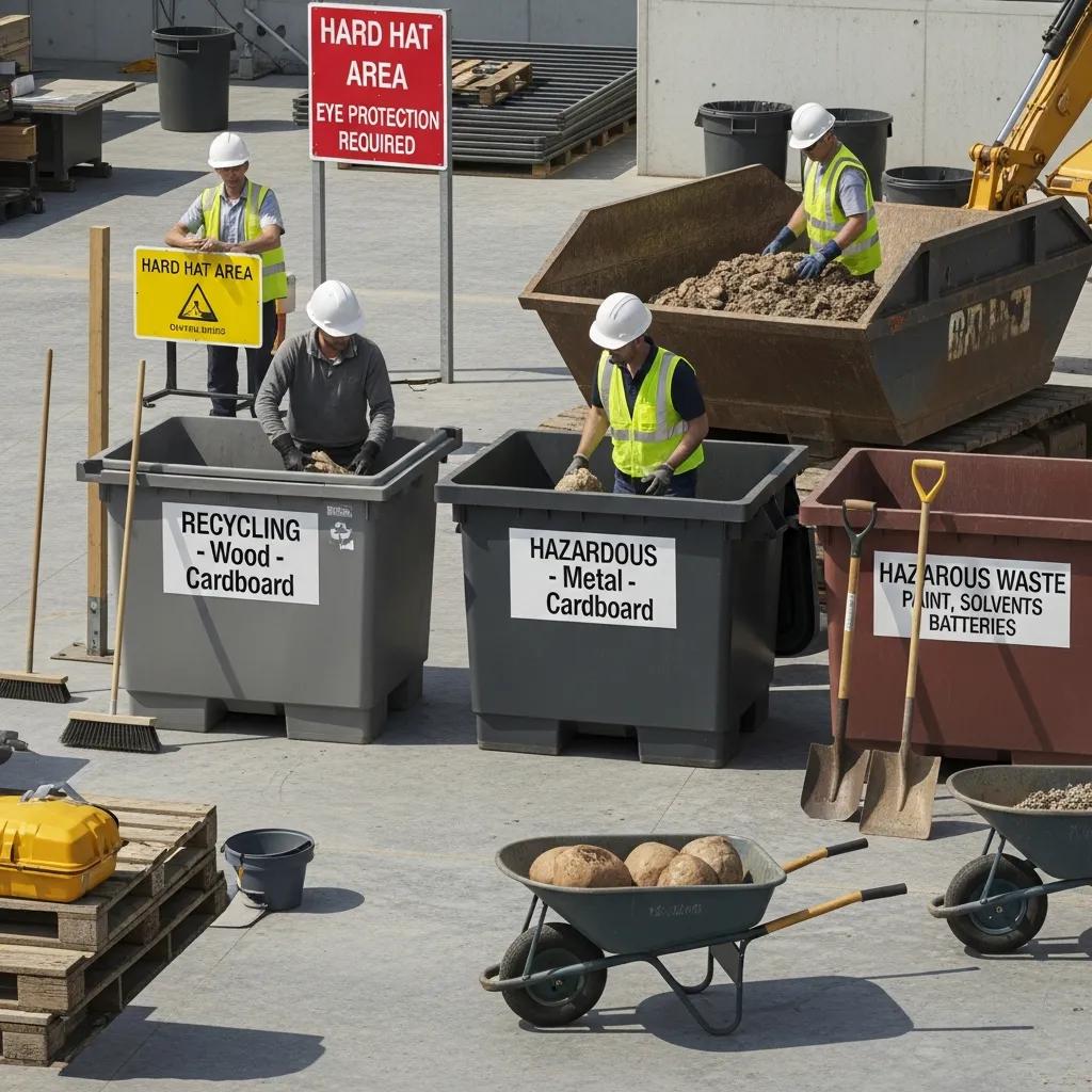 Best practices for construction debris removal and waste management at a commercial site