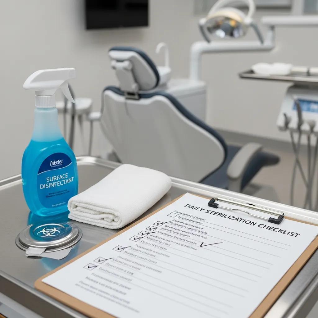 Checklist of essential dental office cleaning protocols for infection control