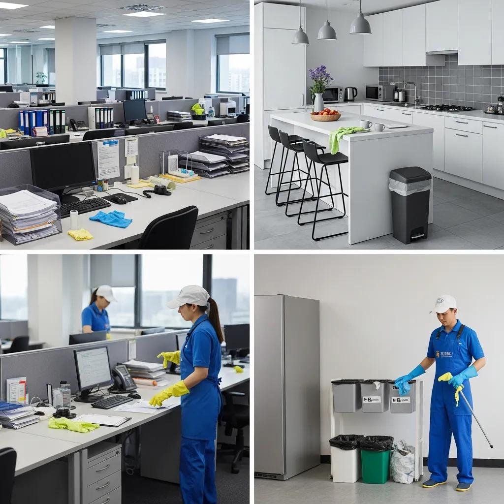 Neat, well-maintained office showing the results of professional cleaning