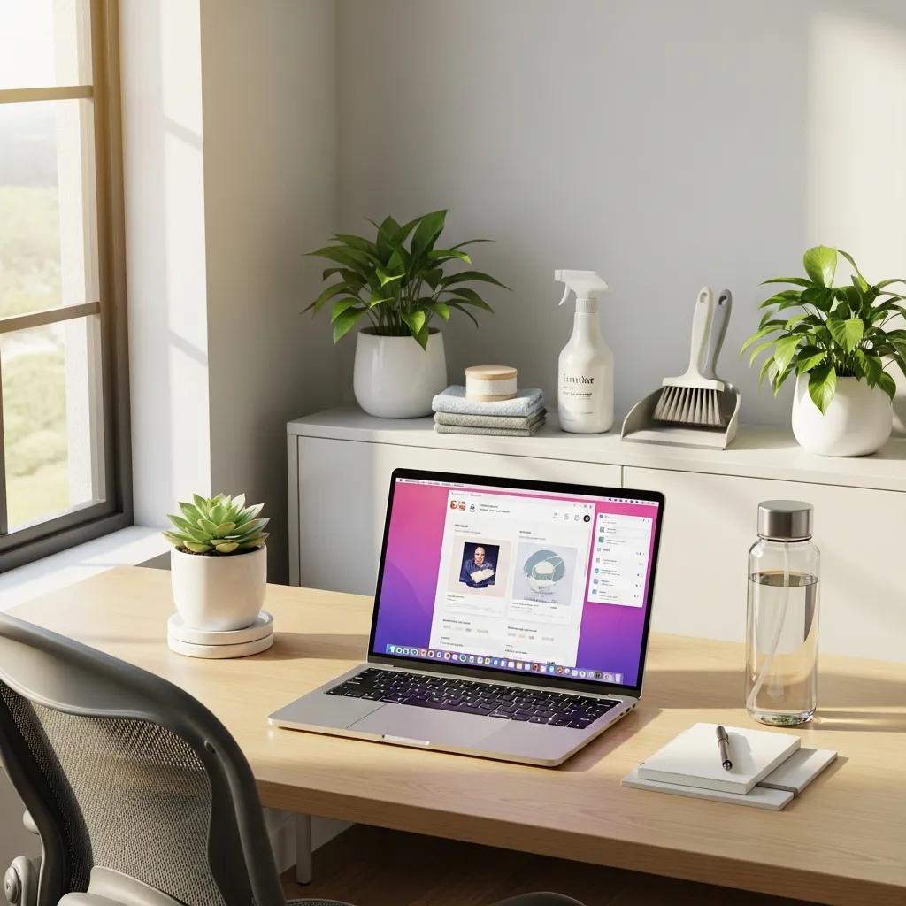 Clean and organized office space promoting productivity and well-being