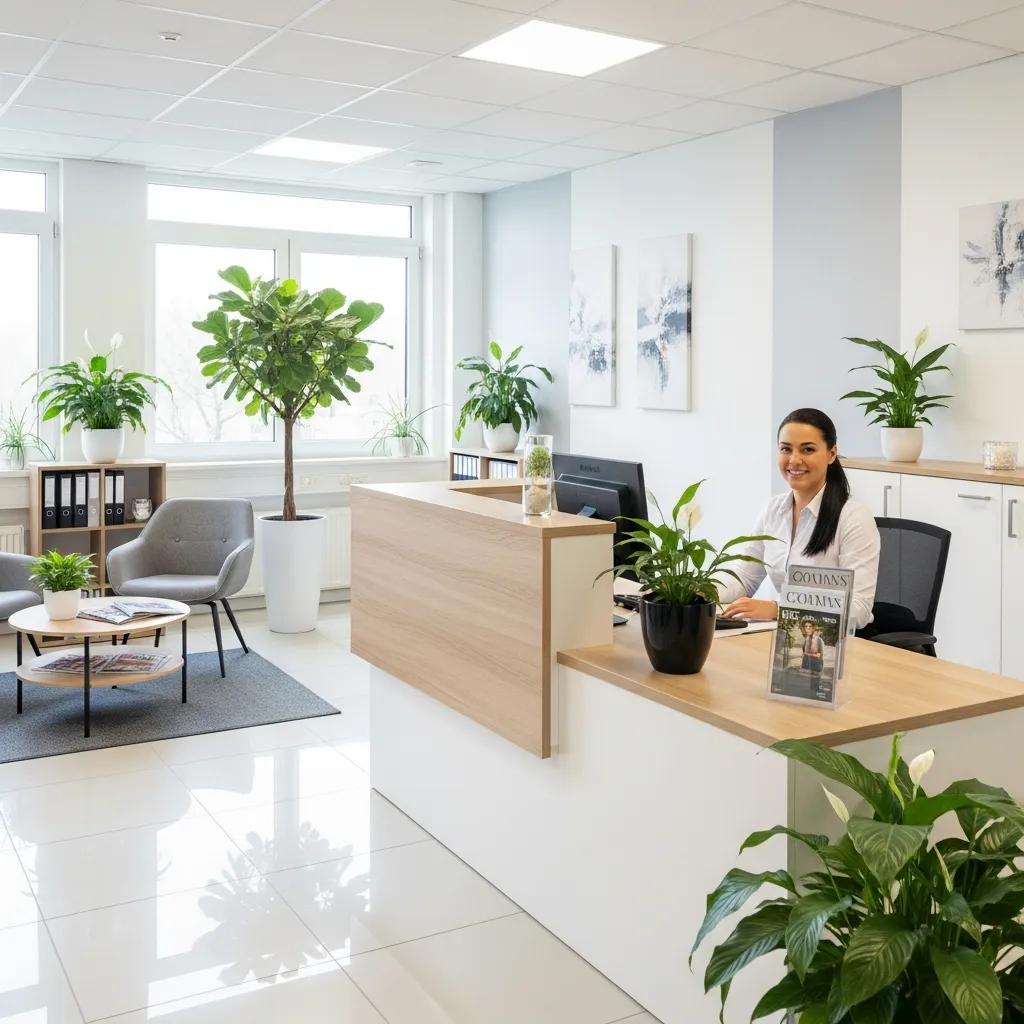 Reception area kept spotless to make a strong client impression