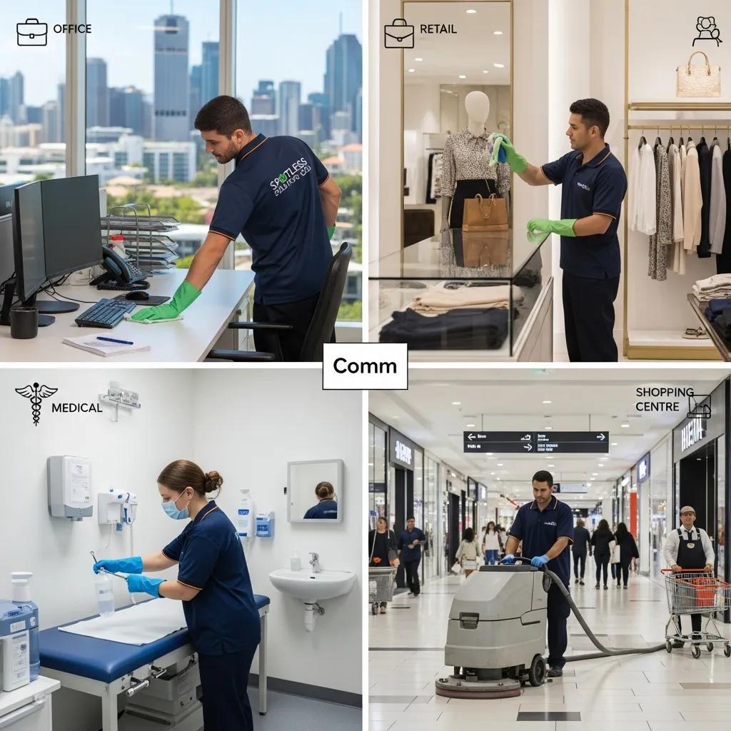 Examples of commercial cleaning services: office, retail, medical and shopping centre cleaning