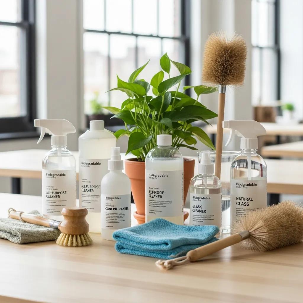 Sustainable cleaning products used in commercial cleaning