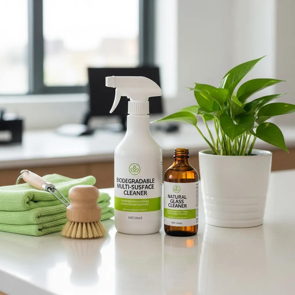 Sustainable cleaning products and methods for offices