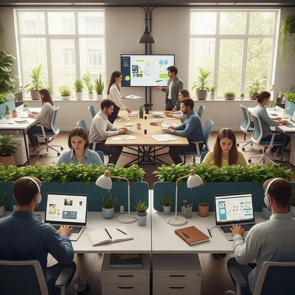 Team enjoying a clean office environment, showing improved focus and morale