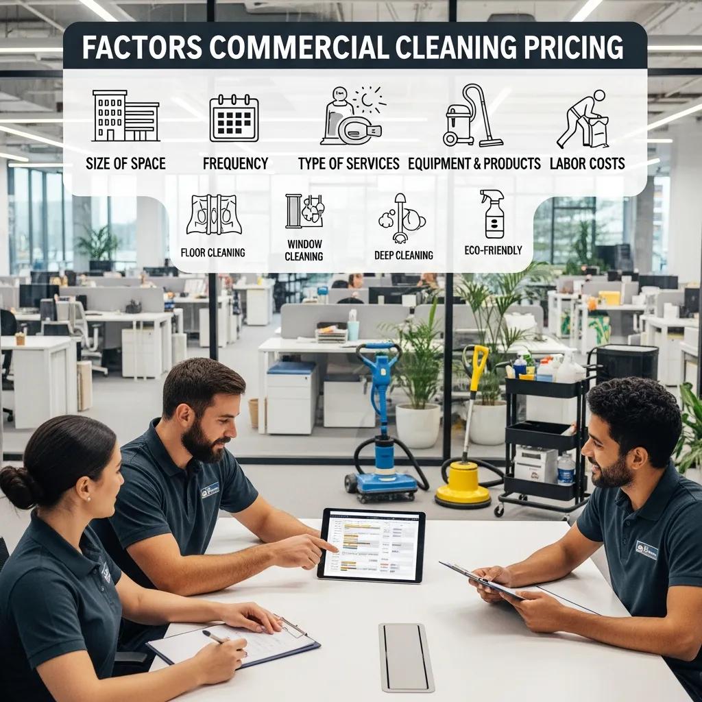 Office layout and cleaning equipment that affect pricing