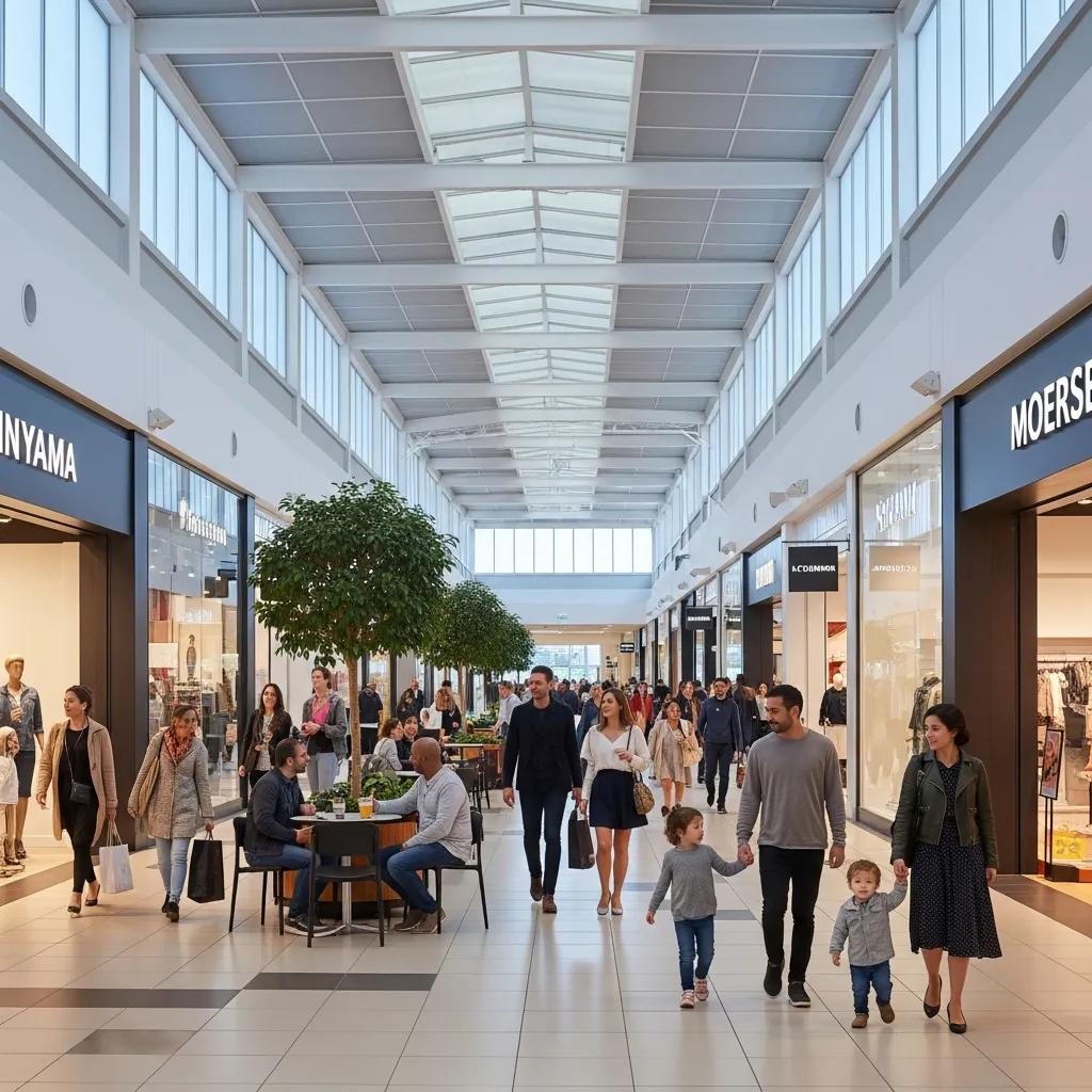 Minyama Shopping Center with clean public areas and happy shoppers