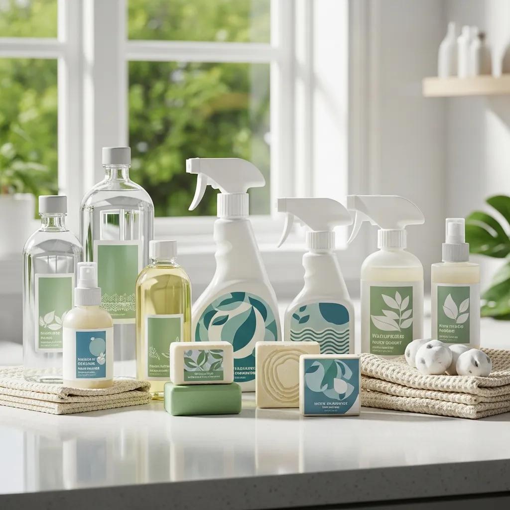 A selection of eco‑friendly cleaning products highlighting sustainability and safety