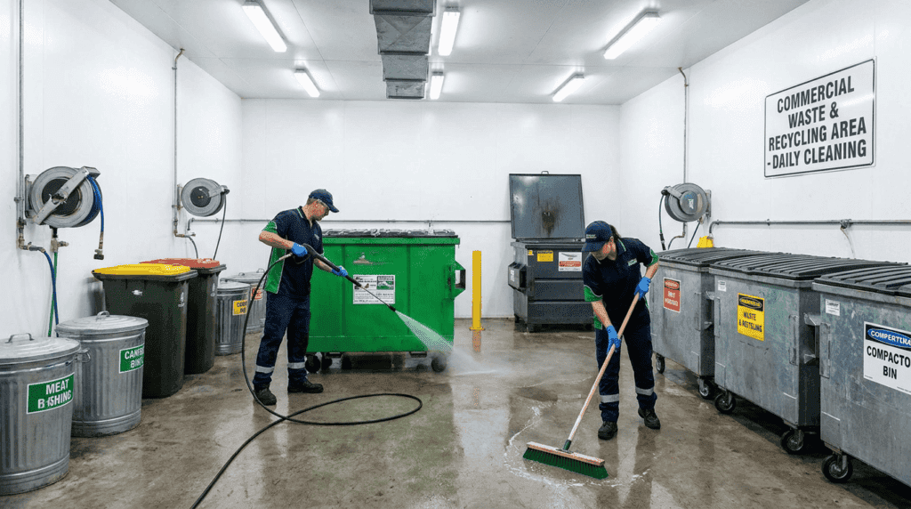 Bin room and waste area cleaning