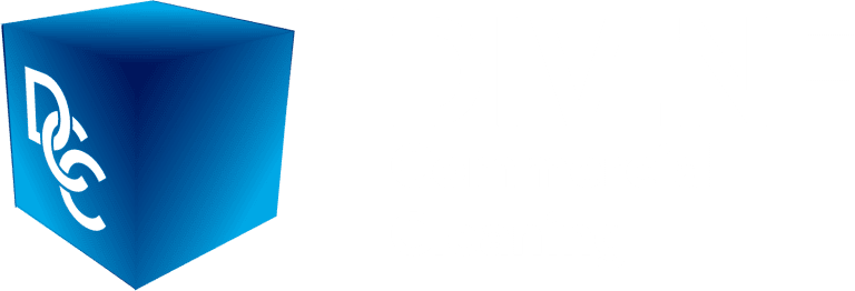 Divine Commercial Cleaning logo with blue cube and white icon.
